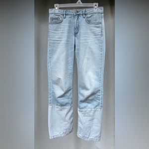 Calvin Klein vintage cropped contrast leg jeans